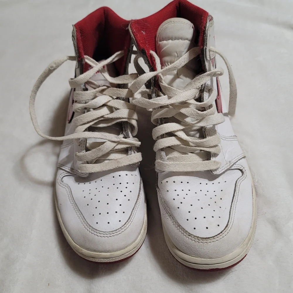 Air Jordan Retro 1 High OG Size‎ 7 Youth Red White Boys Girls Nike Shoes